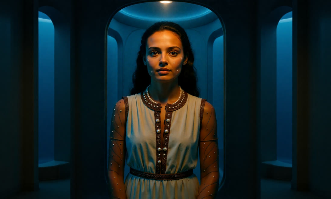Shot 6 · Charis-Reveal — die Frau mit den Sternen auf der Haut