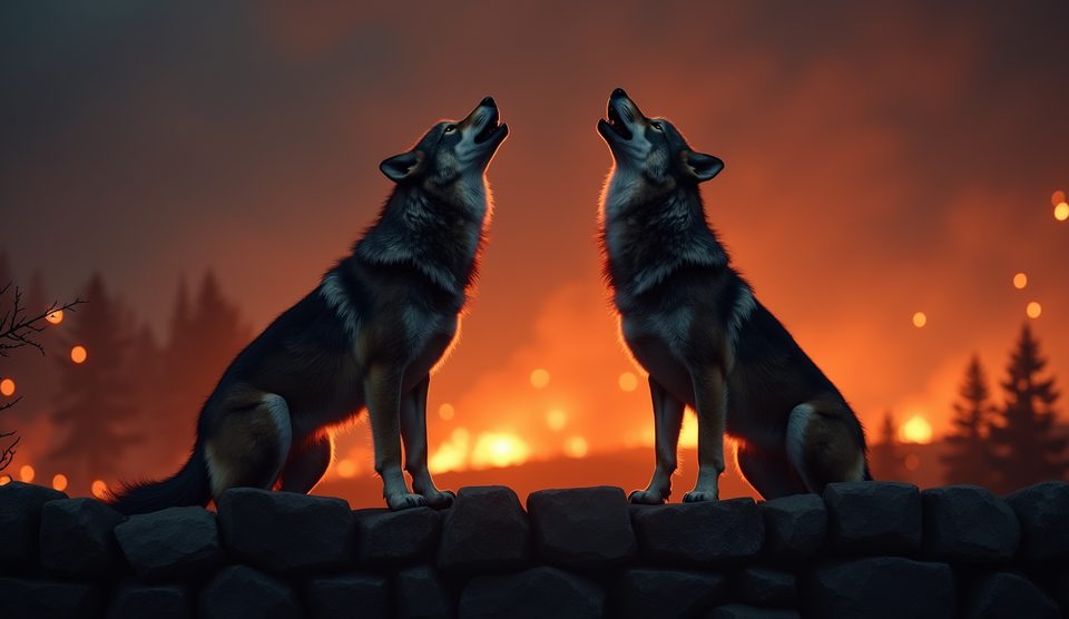 Die stählernen Wölfe heulen — Bild aus dem Epilog.
