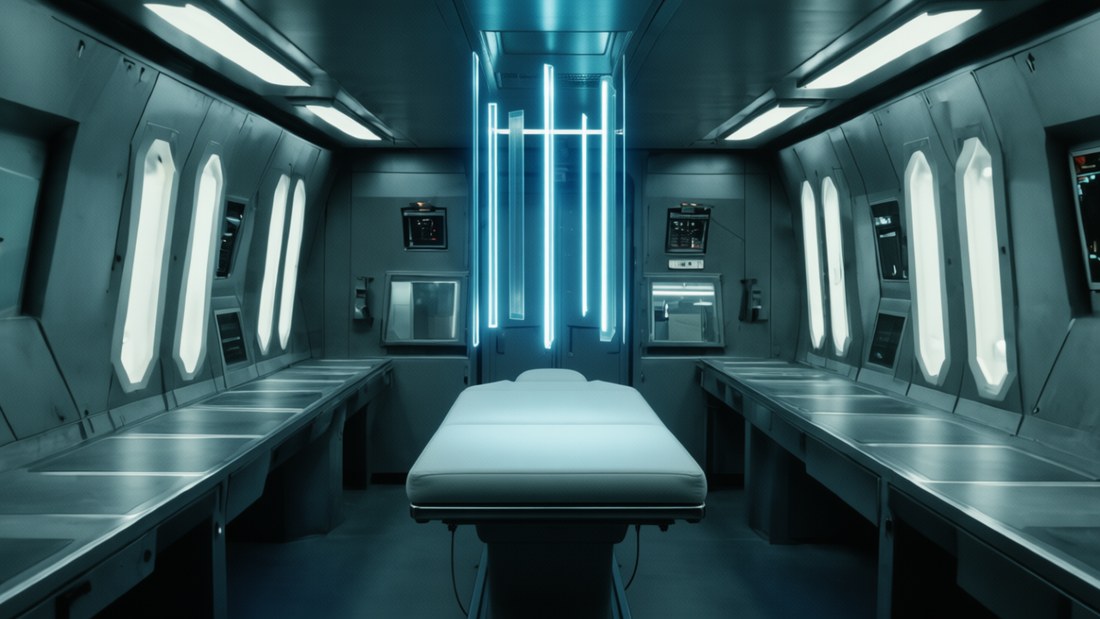 Die Medostation, Holos &uuml;ber dem Lager