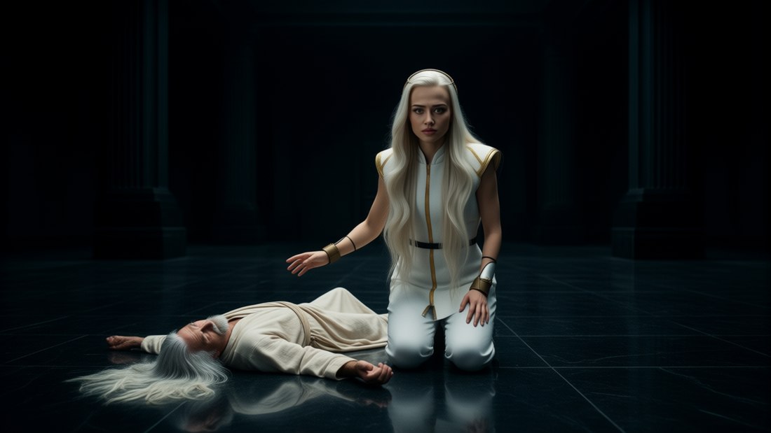 S127 &mdash; Thora kniet neben ihm, ohne ihn anzusehen