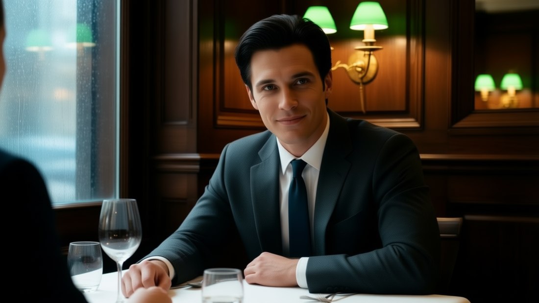 T008 &mdash; Bradley am Restauranttisch