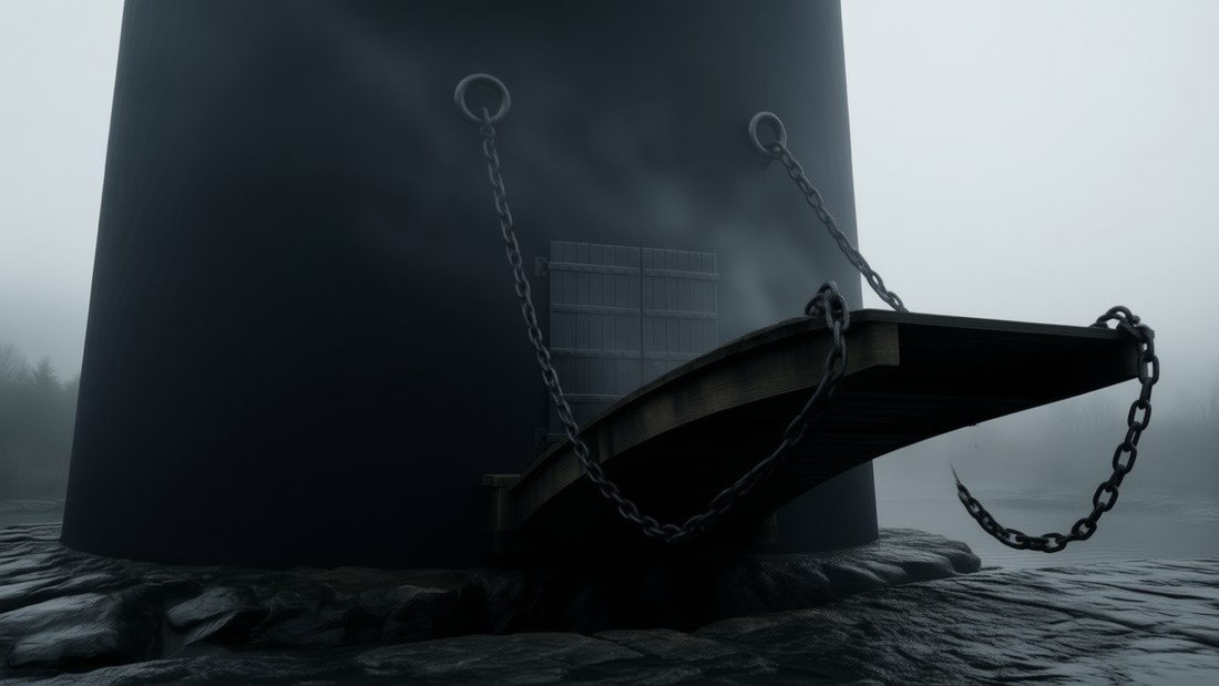 Strophe 1 - Riocar weckt ihn, der schwarze Turm &middot; Zugbr&uuml;cke und dreifl&uuml;geliges Eisentor