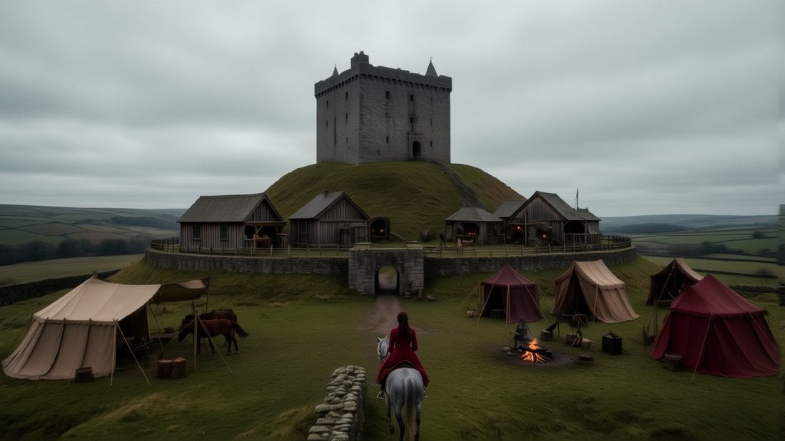 Refrain 3 &middot; Abergavenny, Burg und Turnierlager