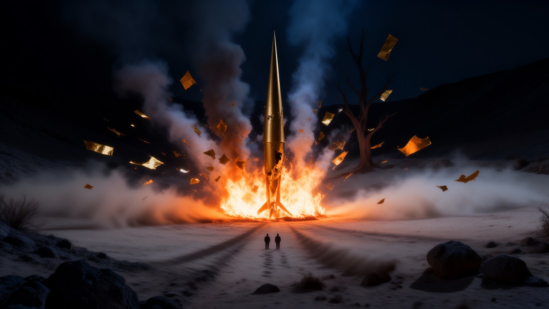 Strophe 5 &ndash; die Explosion, der beantwortete Ruf
