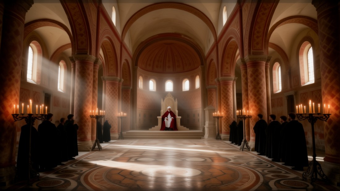 Break und Strophe 3 &ndash; Papst, Syrien, Rom, Poitiers, Kreuzzug &middot; P&auml;pstliche Audienz