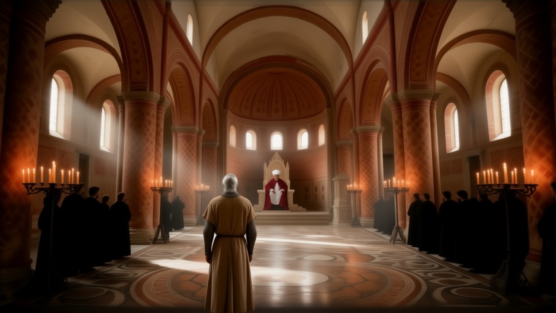 Break und Strophe 3 &ndash; Papst, Syrien, Rom, Poitiers, Kreuzzug &middot; P&auml;pstliche Audienz