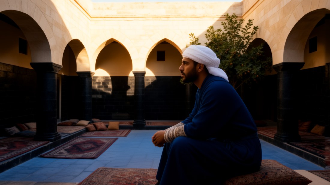 Break und Strophe 3 &ndash; Papst, Syrien, Rom, Poitiers, Kreuzzug &middot; Ein Hof in Syrien