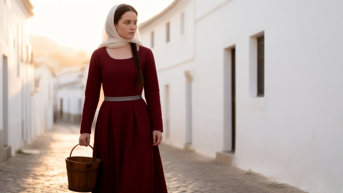 K013 &mdash; Strophe 1 &ndash; Almeria: &bdquo;We ride in a scullus, the girl in red at my side&ldquo;