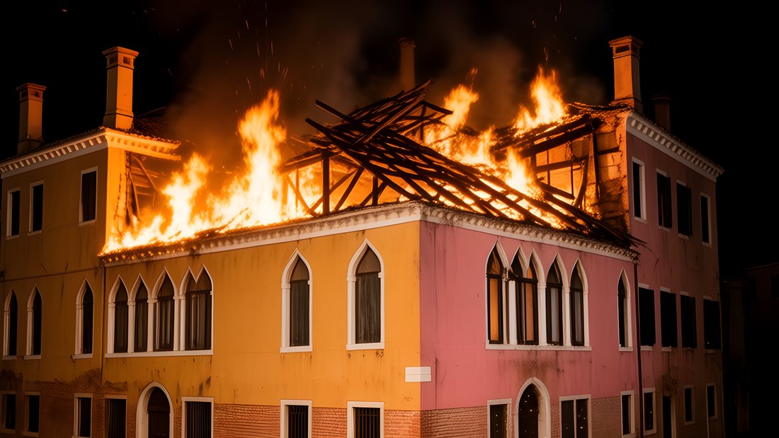 K075 &mdash; Schlussrefrain: &bdquo;Fire, she walked into the fire&ldquo;
