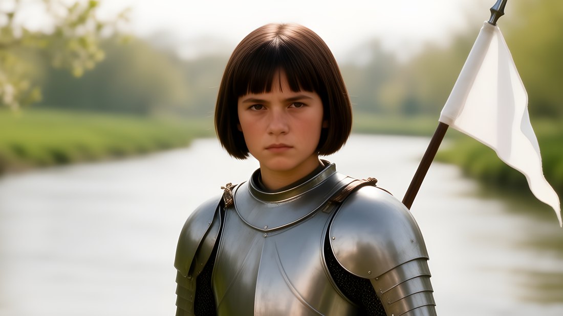 K026 &mdash; Refrain 2 &ndash; She knew where he came from: &bdquo;A farm girl in armor and flame&ldquo;