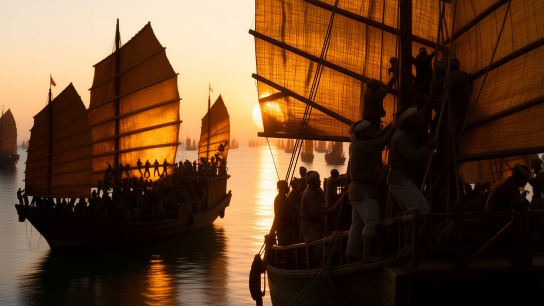 K071 &mdash; Strophe 5 &ndash; f&uuml;nf Jahre, G&ouml;ttersturm, Salz, Marco Polo: &bdquo;His ship sailed for the islands of the rising sun&ldquo;